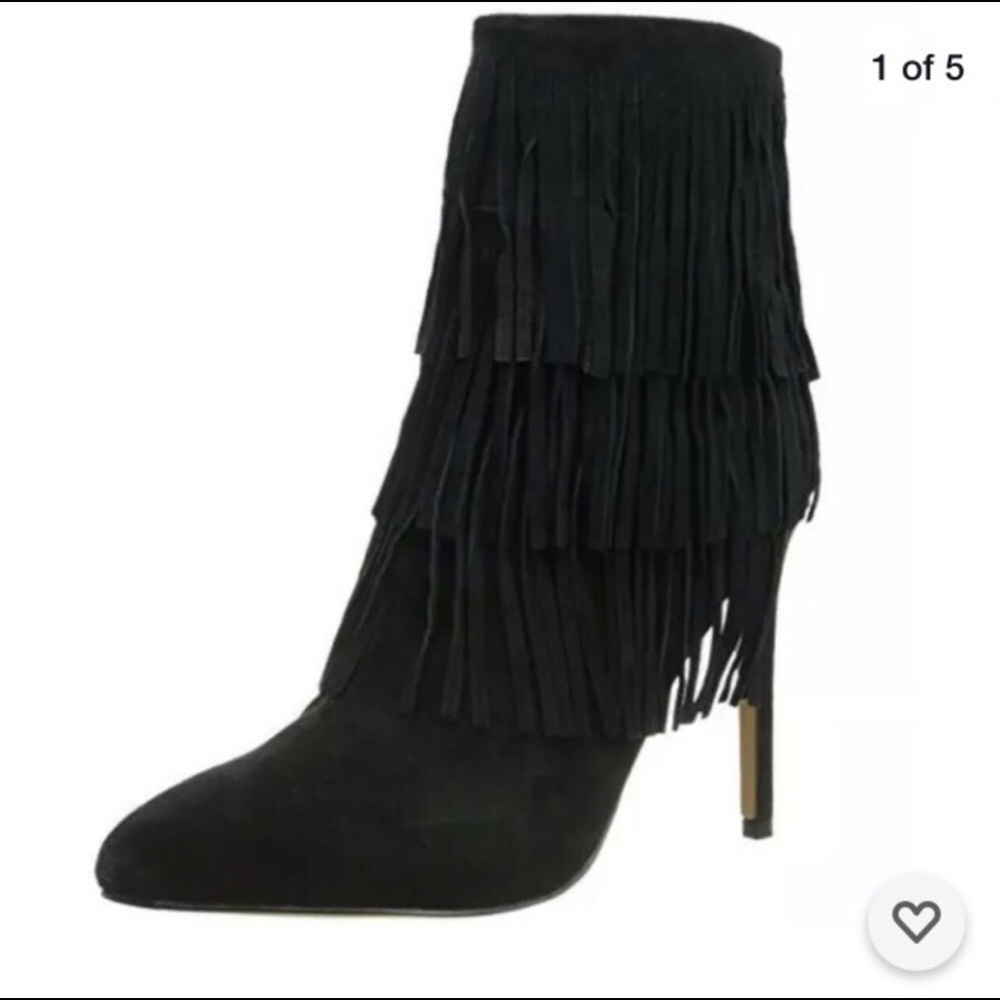🎉HOST PICK!🎉 Black Suede Fringe Boots By Steve Madden - Picture 12 of 16